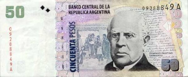 nota de 50 peso argentino